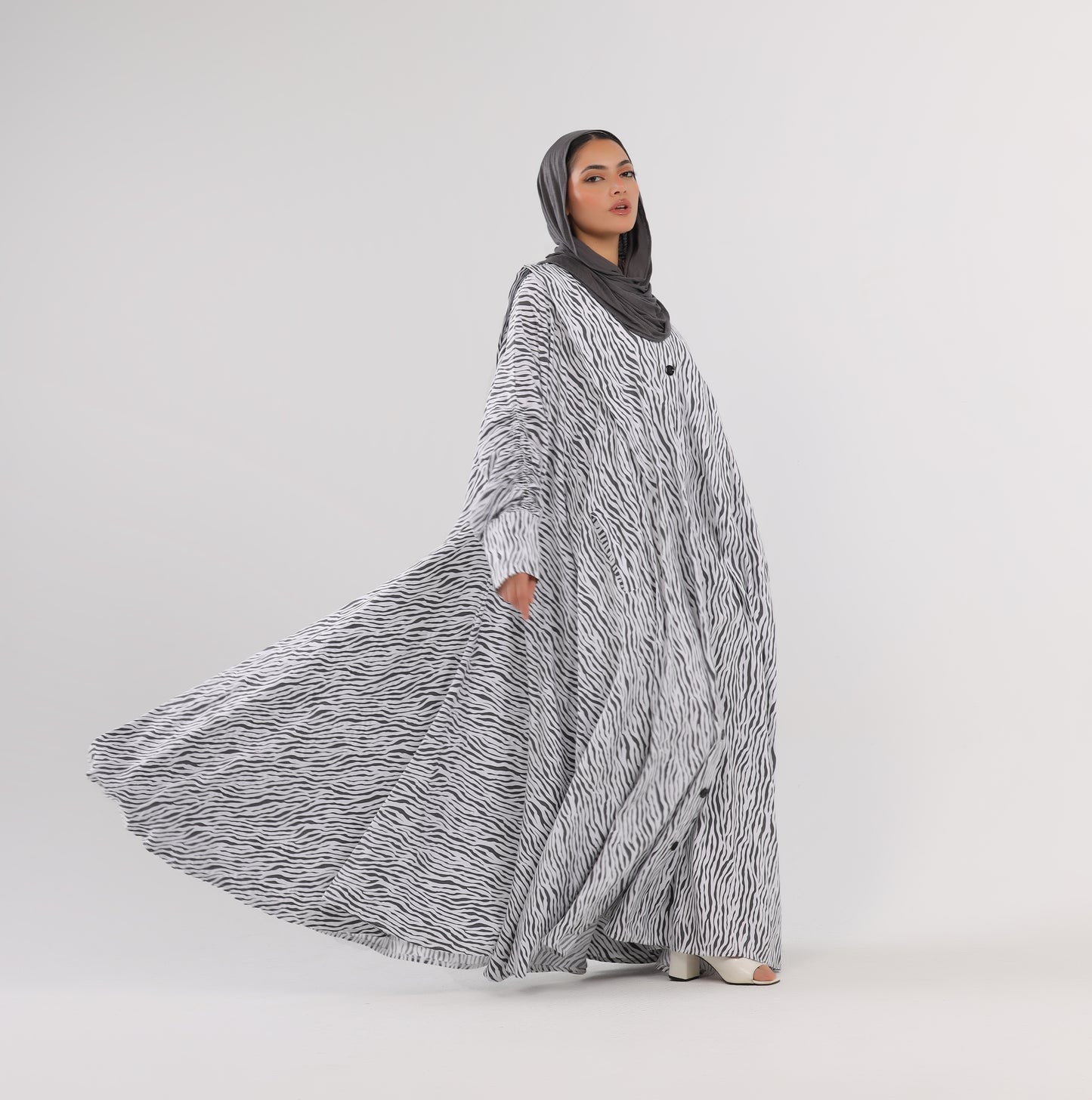 Oversized zebra dress