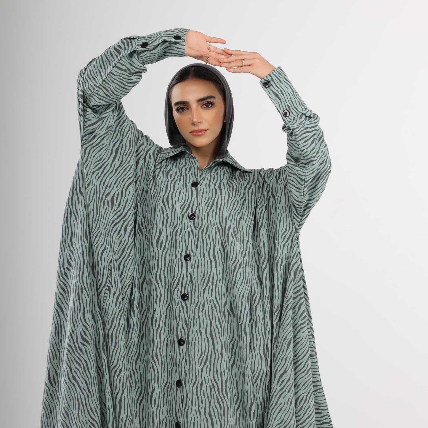 Oversized zebra dress